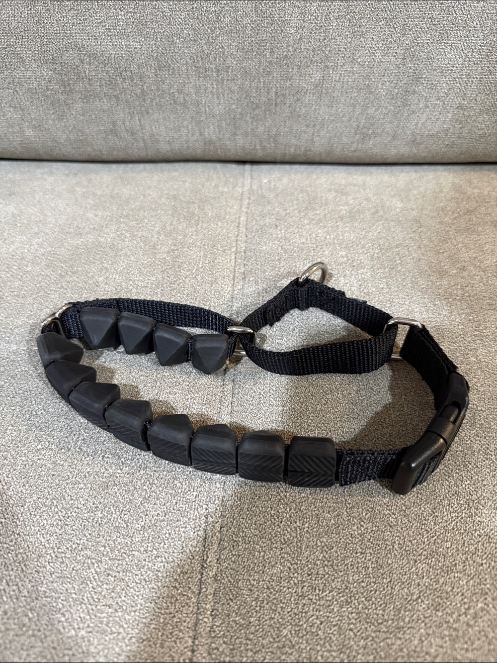 Black Soft Prong Martingale Dog Collar